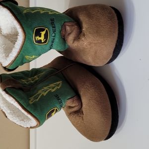 John Deer slippers for a toddler.